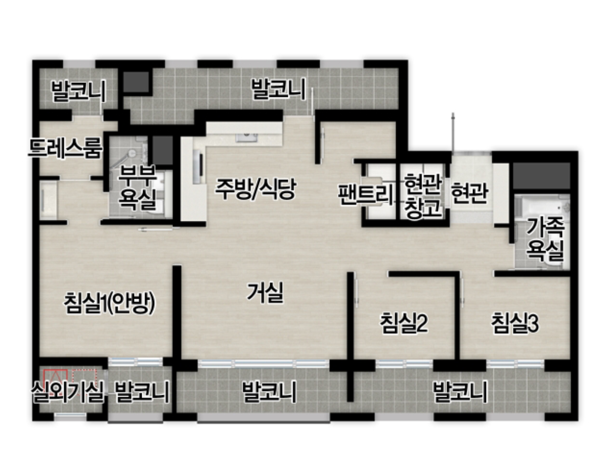 84A 타입 평면도